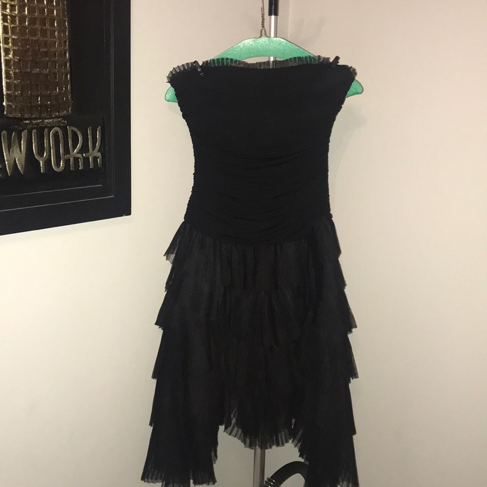 BCBG Black Strapless formal dress